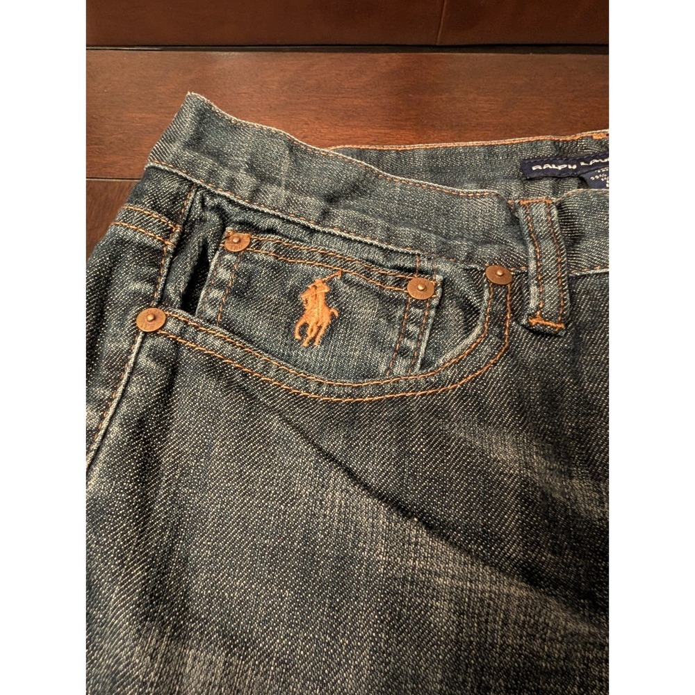 Ralph Lauren Sport Jeans Women's 30 Blue Denim Flat Front Boot Cut - Picture 5 of 8